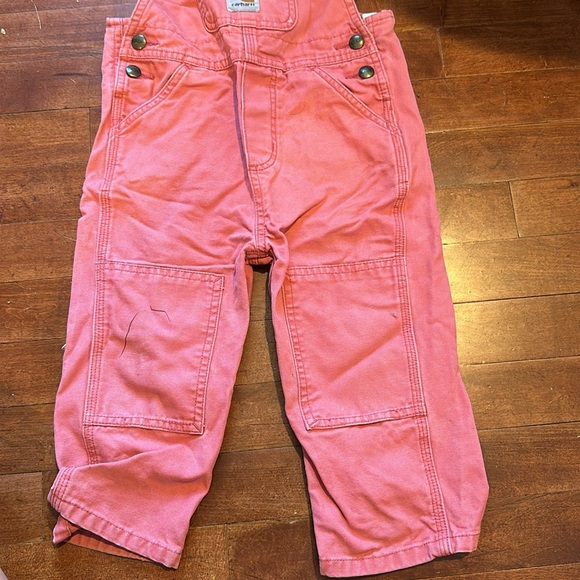 Carhartt- pink overalls size 2T - Picture 2 of 6